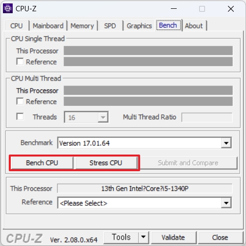 CPU-Z 벤치마크